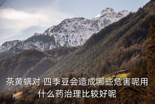 四季豆蟲害用什么農藥,打四季豆蟲害的農藥有哪些