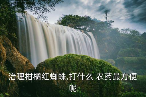 治理柑橘紅蜘蛛,打什么 農藥最方便呢