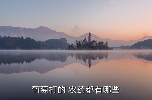 葡萄打的 農藥都有哪些