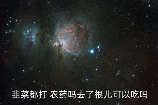  韭菜都打 農(nóng)藥嗎去了根兒可以吃嗎