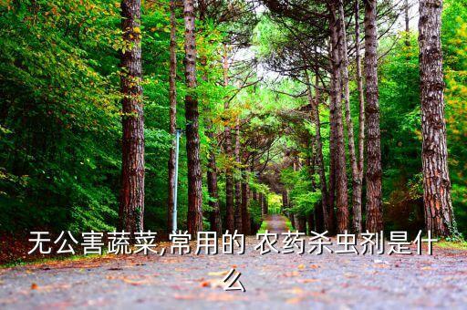 無公害蔬菜,常用的 農藥殺蟲劑是什么