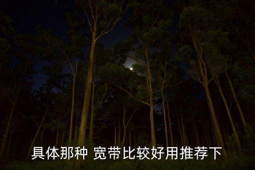 具體那種 寬帶比較好用推薦下