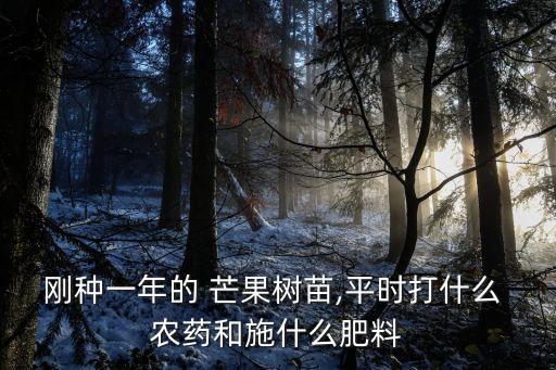 剛種一年的 芒果樹苗,平時打什么 農藥和施什么肥料