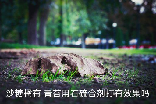 沙糖橘有 青苔用石硫合劑打有效果嗎