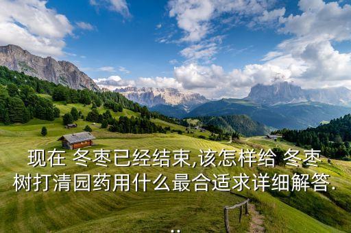 冬棗萌芽前打什么農藥