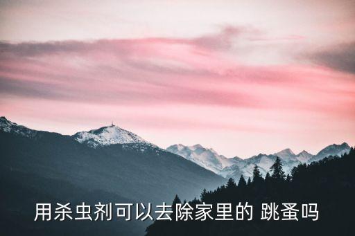 什么農藥可以治跳蚤蟲,跳蚤打什么農藥最好
