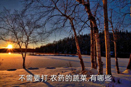 種什么菜不用農藥,除菜蟲不用農藥