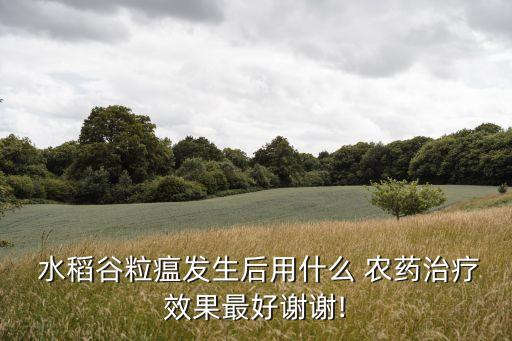  水稻谷粒瘟發生后用什么 農藥治療效果最好謝謝!