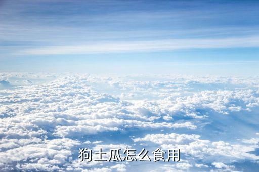 狗土瓜怎么食用
