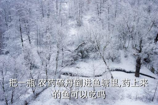 藥魚的是什么農藥,農藥3911是什么藥
