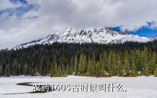  農(nóng)藥1605古時(shí)候叫什么,