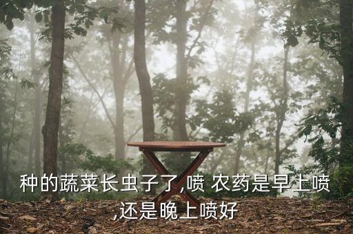 種的蔬菜長蟲子了,噴 農(nóng)藥是早上噴,還是晚上噴好