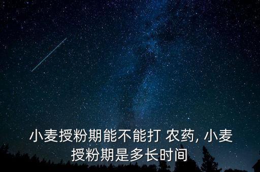 小麥?zhǔn)裁磿r(shí)候打農(nóng)藥效果最好,小麥打農(nóng)藥什么時(shí)候開始
