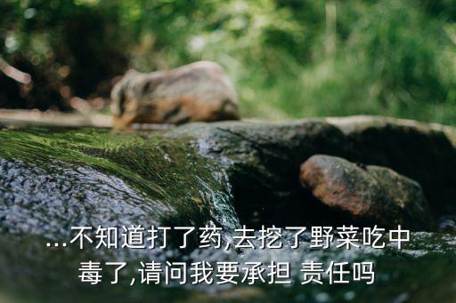 ...不知道打了藥,去挖了野菜吃中毒了,請問我要承擔 責任嗎