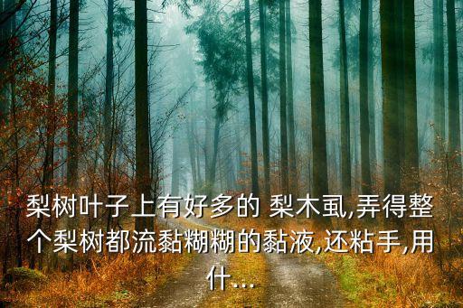 什么農藥治梨木虱好使,木虱用什么農藥