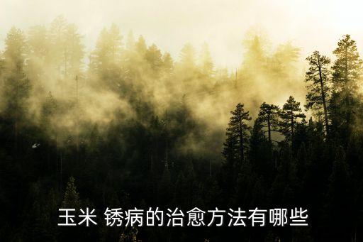 玉米銹病用什么農藥治好,防治玉米銹病的首選農藥