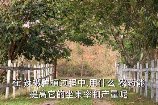 在 辣椒種植過程中,用什么 農藥能提高它的坐果率和產量呢