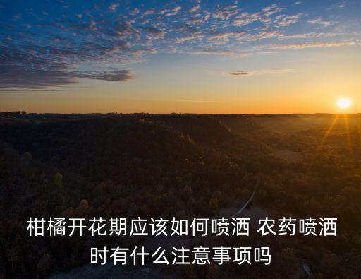  柑橘開花期應該如何噴灑 農藥噴灑時有什么注意事項嗎