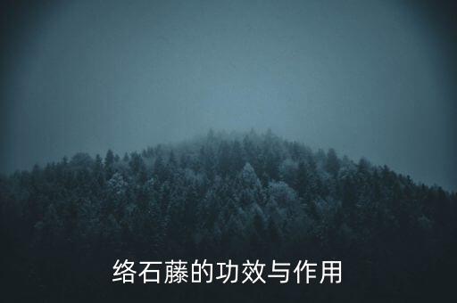 絡石藤的功效與作用