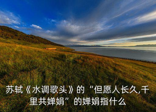 蘇軾《水調(diào)歌頭》的“但愿人長(zhǎng)久,千里共嬋娟”的嬋娟指什么