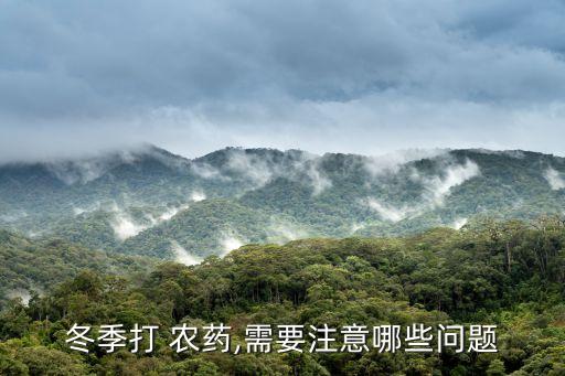 冬季打 農藥,需要注意哪些問題
