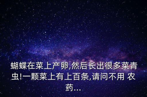  蝴蝶在菜上產卵,然后長出很多菜青蟲!一顆菜上有上百條,請問不用 農藥...