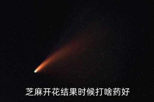 芝麻出苗打什么農藥