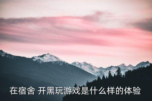 在宿舍 開黑玩游戲是什么樣的體驗(yàn)