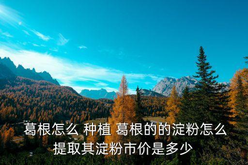 種植葛根需要打些什么農藥,葛根種植一畝利潤