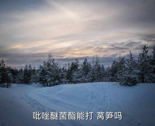 吡唑醚菌酯能打 萵筍嗎