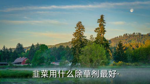  韭菜用什么除草劑最好·