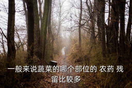 一般來說蔬菜的哪個部位的 農(nóng)藥 殘留比較多