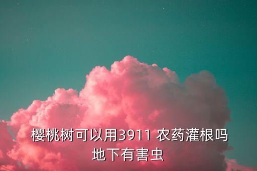  櫻桃樹可以用3911 農藥灌根嗎地下有害蟲