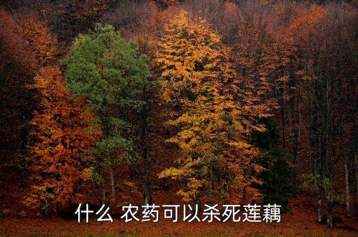 專殺荷葉是什么農藥啊