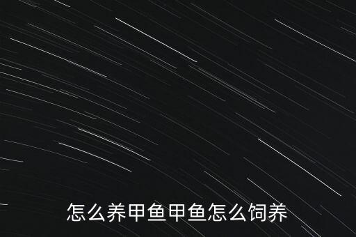 怎么養(yǎng)甲魚甲魚怎么飼養(yǎng)