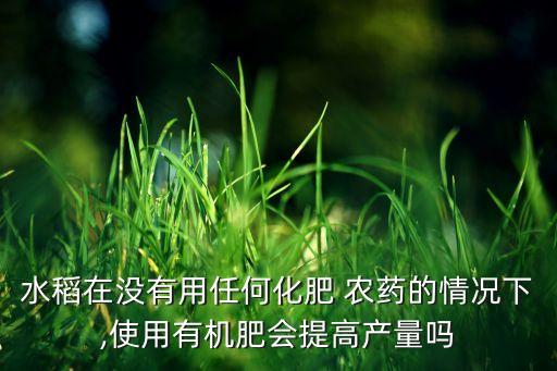 水稻在沒有用任何化肥 農(nóng)藥的情況下,使用有機肥會提高產(chǎn)量嗎