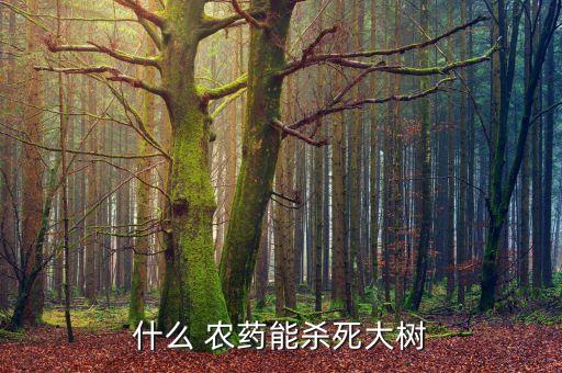 什么 農藥能殺死大樹