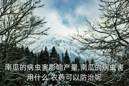 南瓜的病蟲害影響產量,南瓜的病蟲害用什么 農藥可以防治呢