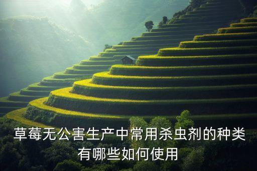  草莓無公害生產中常用殺蟲劑的種類有哪些如何使用