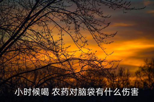小時候喝 農藥對腦袋有什么傷害