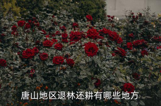 唐山地區退林還耕有哪些地方