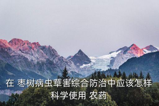 在 棗樹(shù)病蟲(chóng)草害綜合防治中應(yīng)該怎樣科學(xué)使用 農(nóng)藥