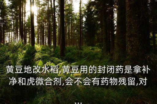 黃豆地改水稻,黃豆用的封閉藥是拿補凈和虎微合劑,會不會有藥物殘留,對...