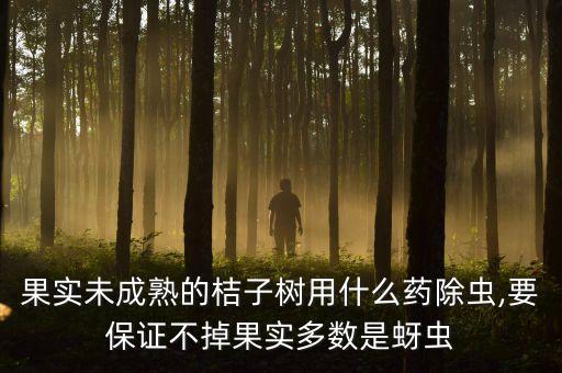 果實未成熟的桔子樹用什么藥除蟲,要保證不掉果實多數是蚜蟲
