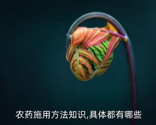 什么方法使用農藥,沒有什么的使用農藥