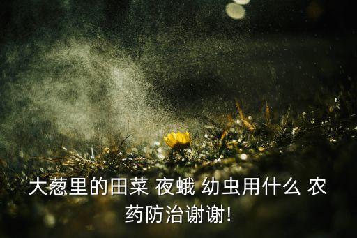 什么農藥能殺死夜蛾幼蟲,夜蛾用什么農藥最好