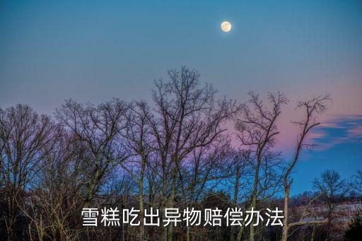  雪糕吃出異物賠償辦法