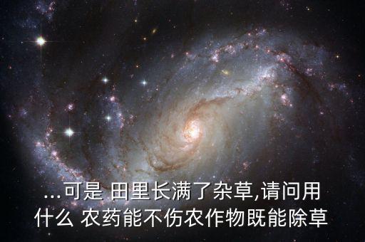 ...可是 田里長滿了雜草,請問用什么 農藥能不傷農作物既能除草