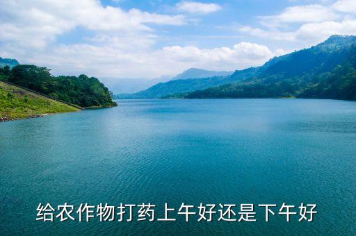 給農作物打藥上午好還是下午好