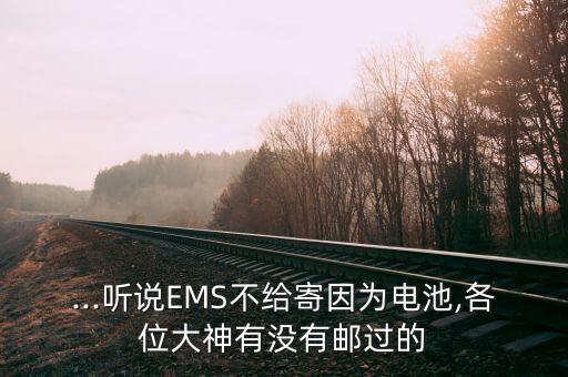 ...聽說EMS不給寄因為電池,各位大神有沒有郵過的